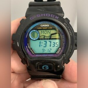 CASIO G-SHOCK GLX-6900 Black Purple Resin Quartz Digital Watch - 100%